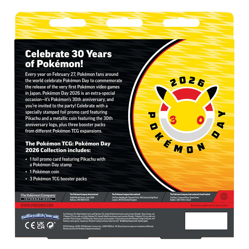 Pokémon TCG - Pokémon Day 2026 Collection (Max 1 per customer) - Toot Toot Toys