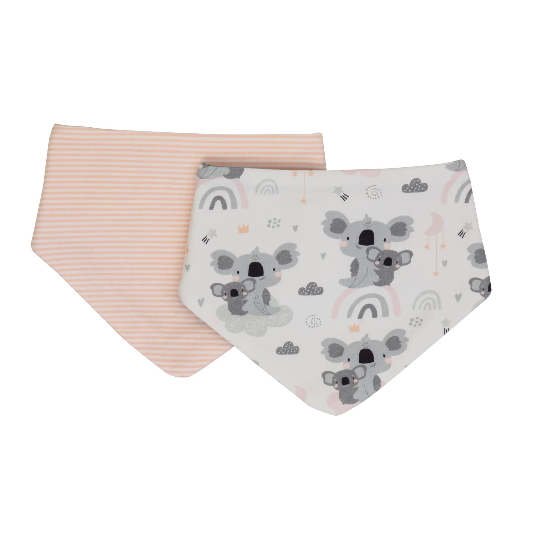 Bandana Bibs Reversible 2pk - Pink Koala