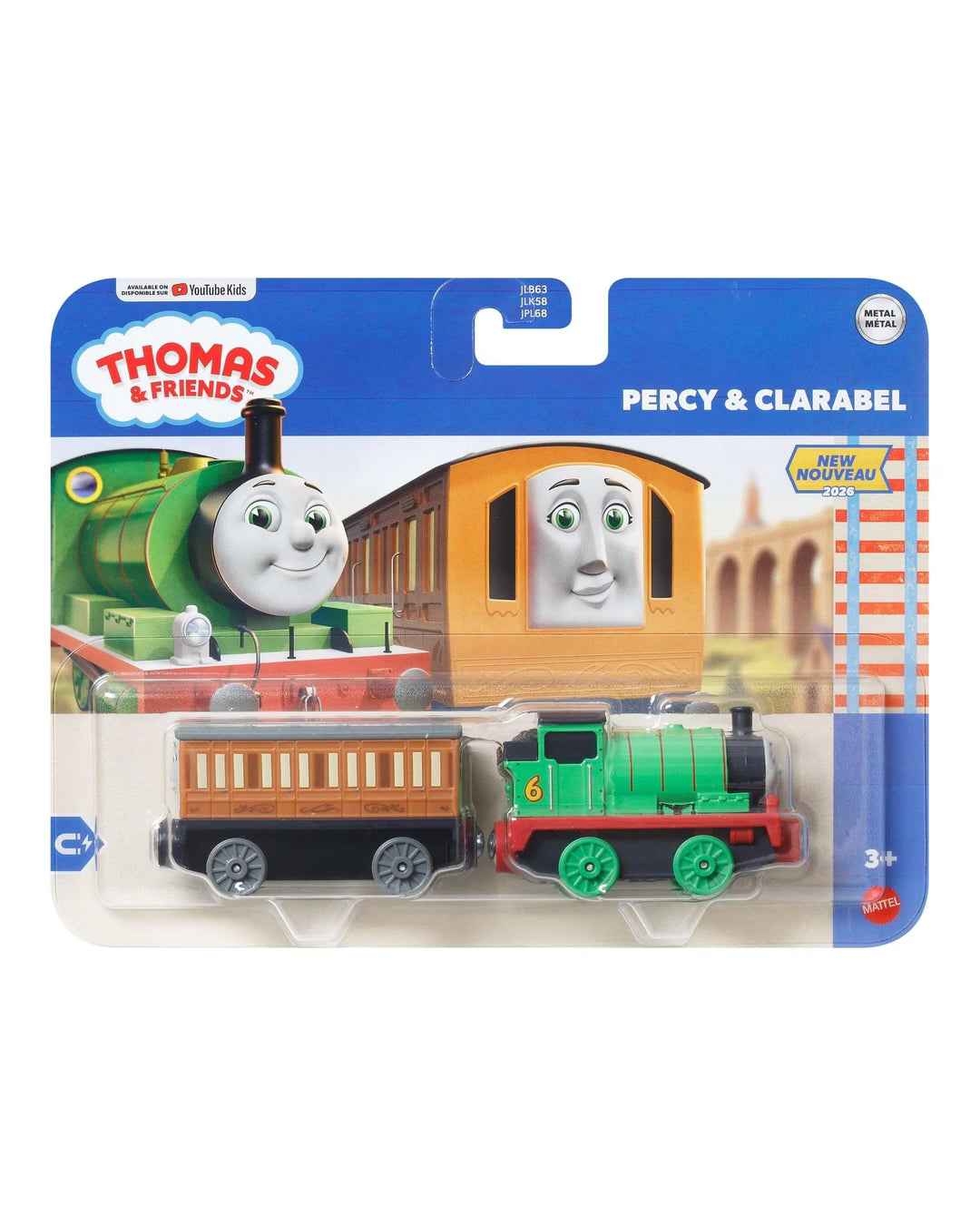 Die-Cast Push Along Engine - Percy & Clarabel - NEW