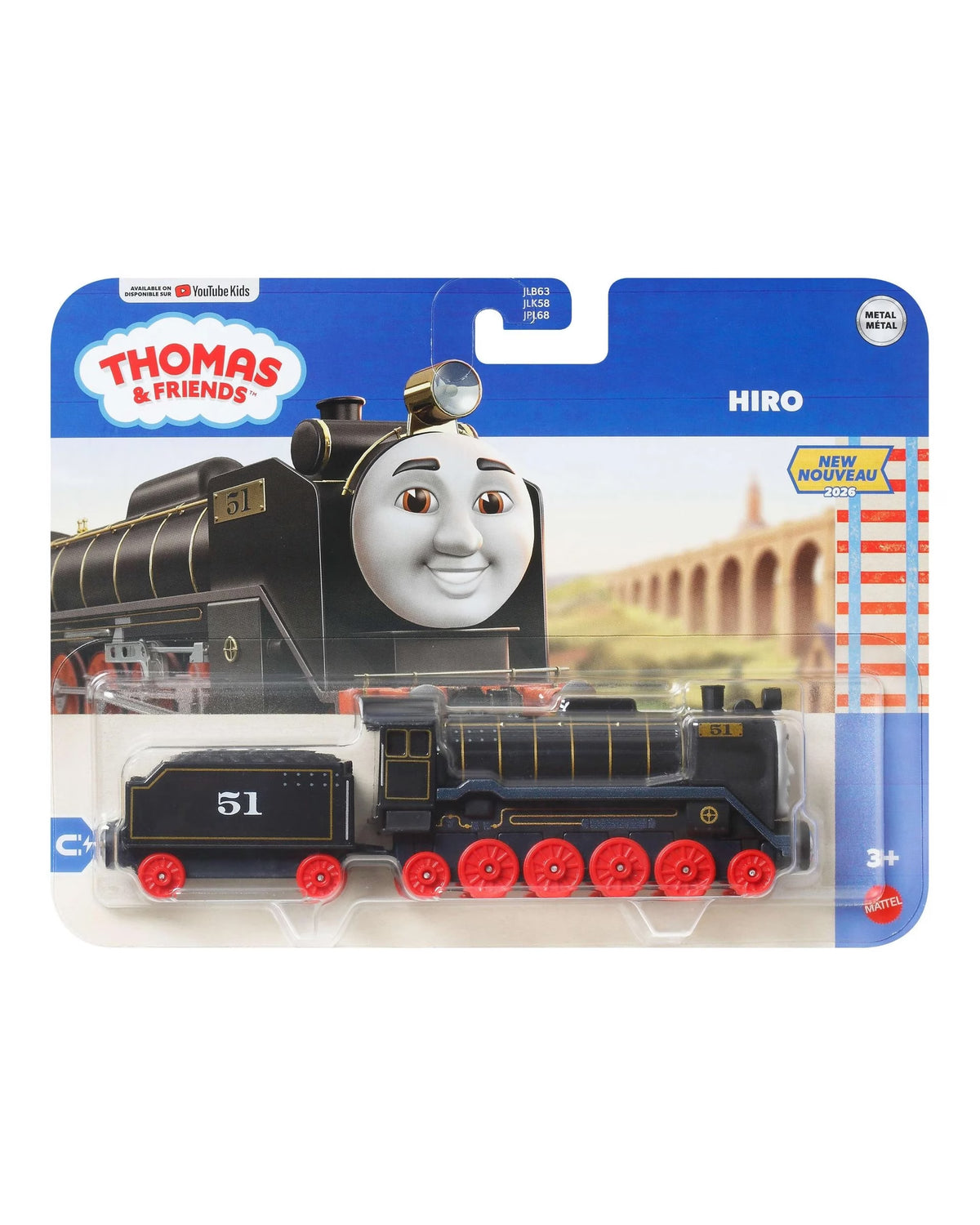 Die-Cast Push Along Engine - Hiro - NEW