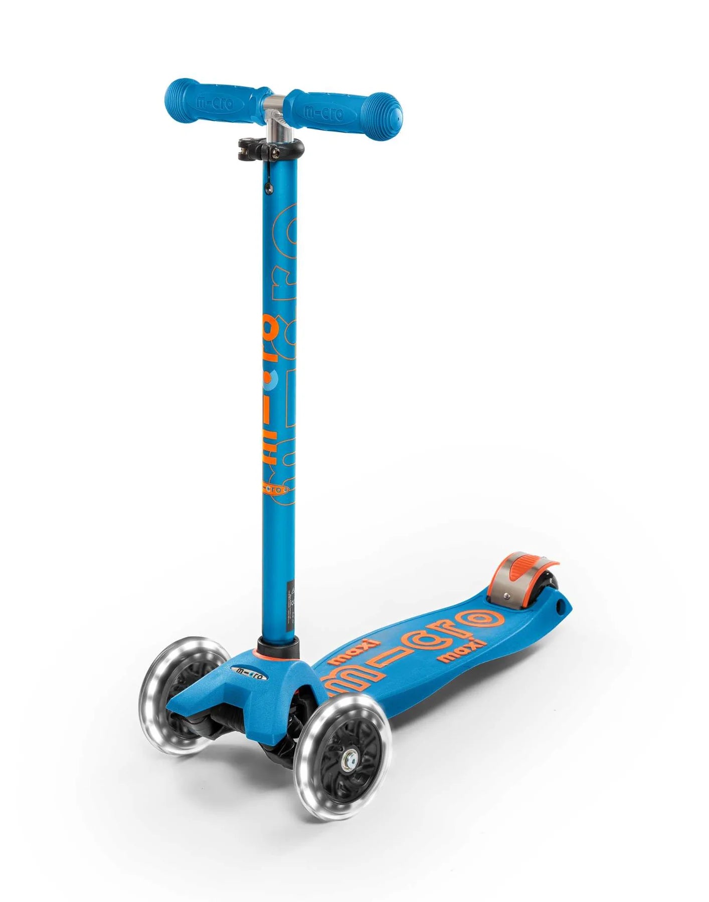 Maxi Micro Deluxe Scooter - LED Light Up Wheels - Carribean Blue - 5-12 years