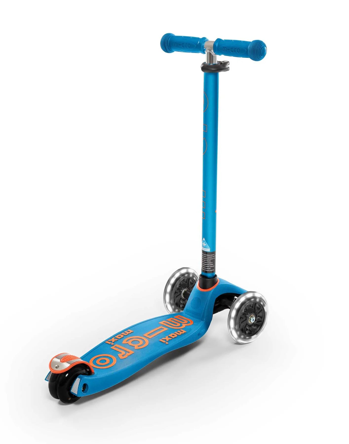 Maxi Micro Deluxe Scooter - LED Light Up Wheels - Carribean Blue - 5-12 years