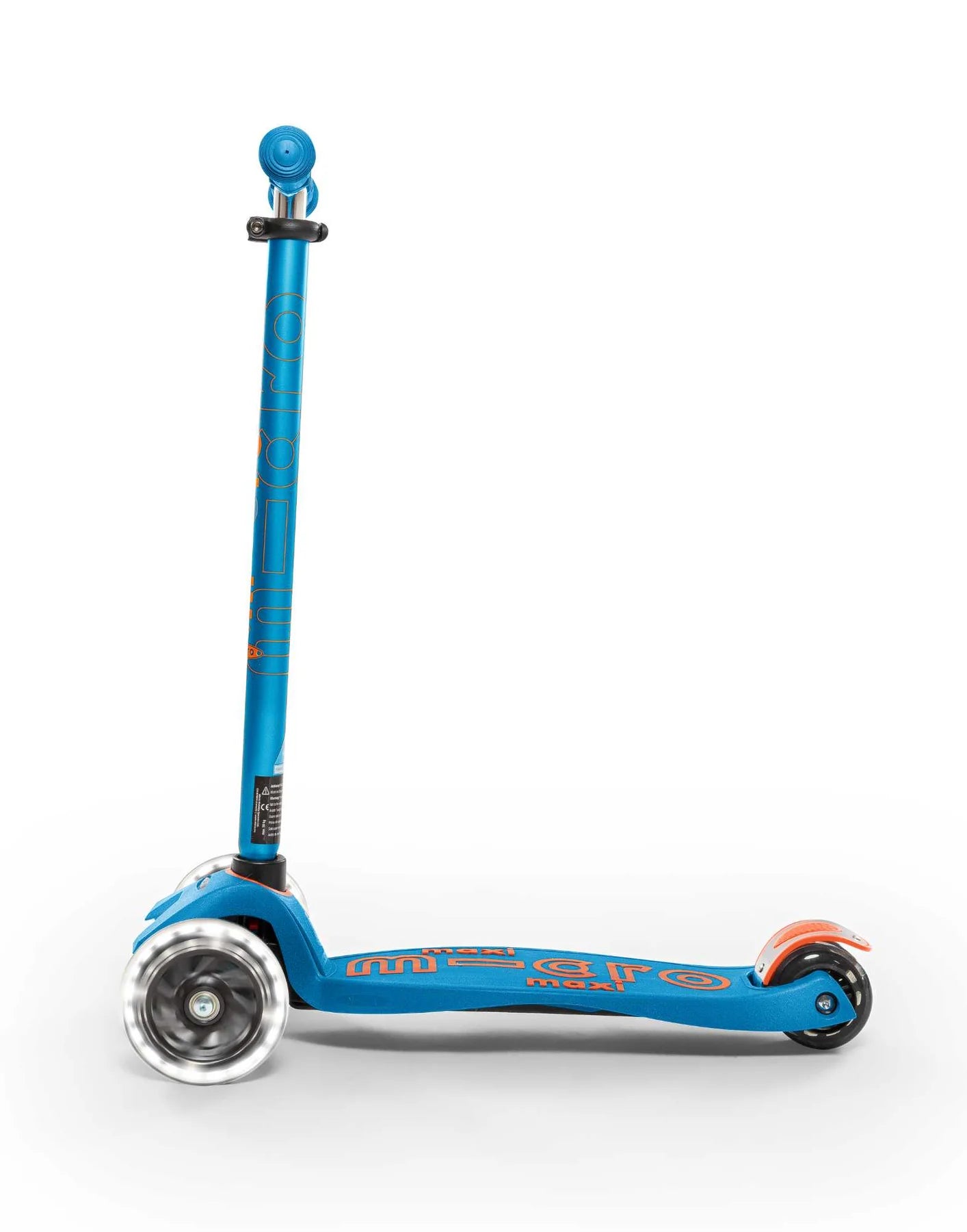 Maxi Micro Deluxe Scooter - LED Light Up Wheels - Carribean Blue - 5-12 years