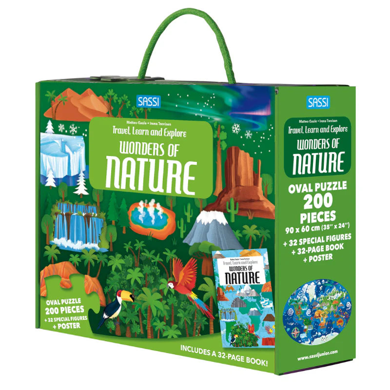 Travel, Learn and Explore - Puzzle and Book Set - The Wonders of Nature 200 pcs