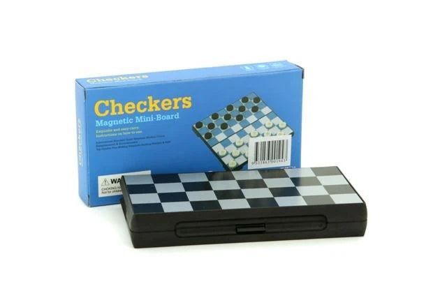 Checkers - Magnetic and Foldable Mini Board - 7"