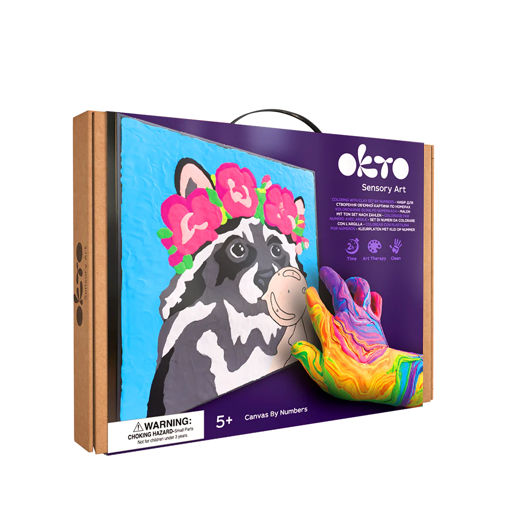 Raccoon Colouring With Clay Set