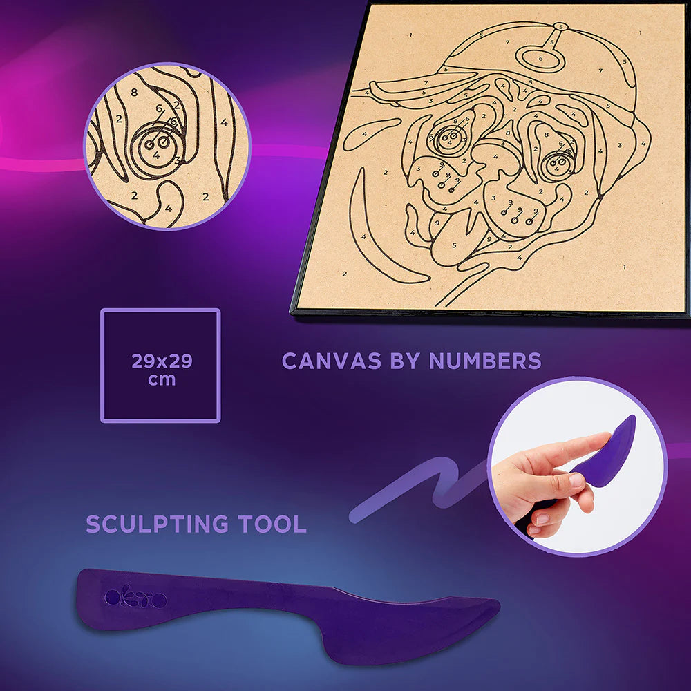 Pug Dog Colouring With Clay Set