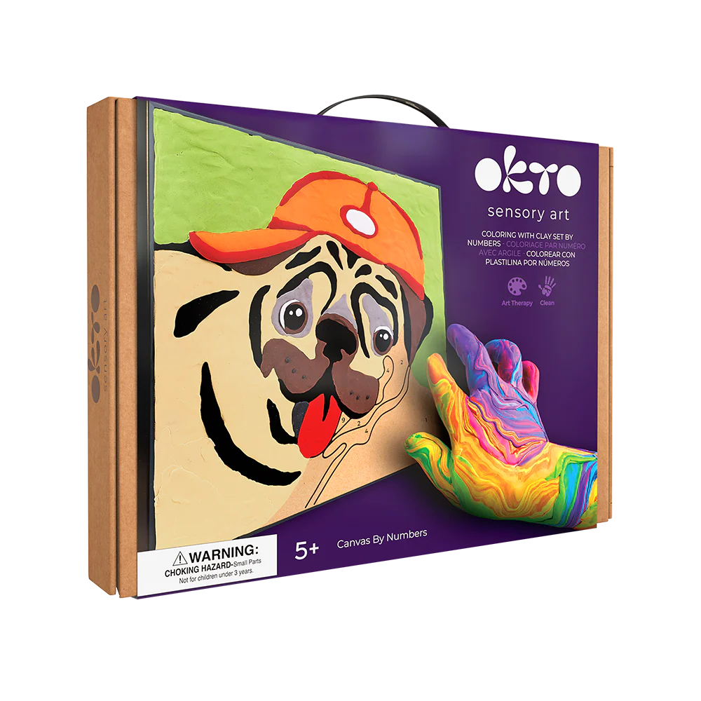 Pug Dog Colouring With Clay Set