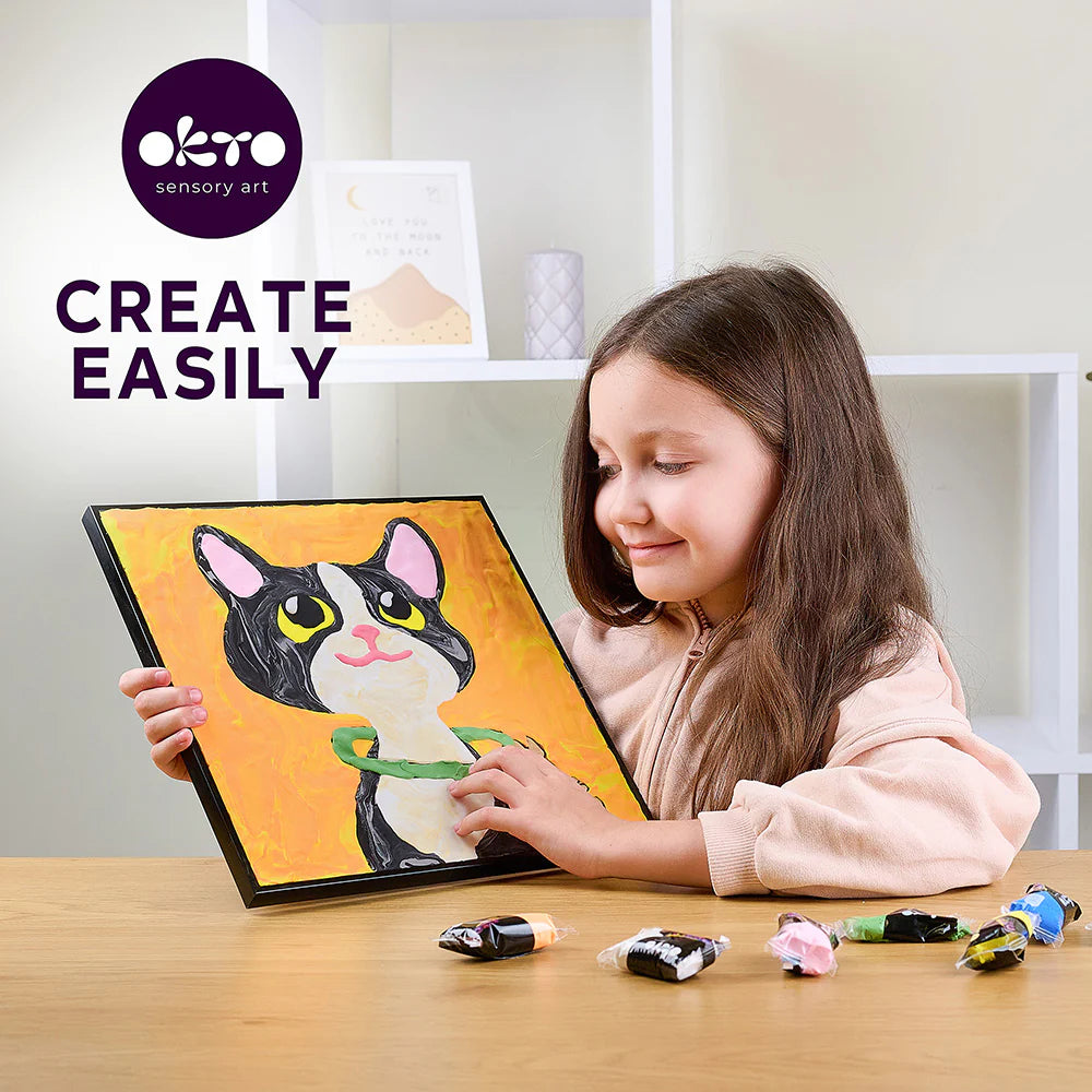 Cat Colouring With Clay Set