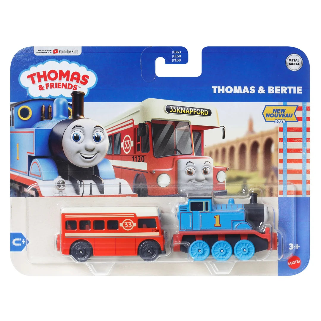 Die-Cast Push Along Engine - Thomas & Bertie - NEW