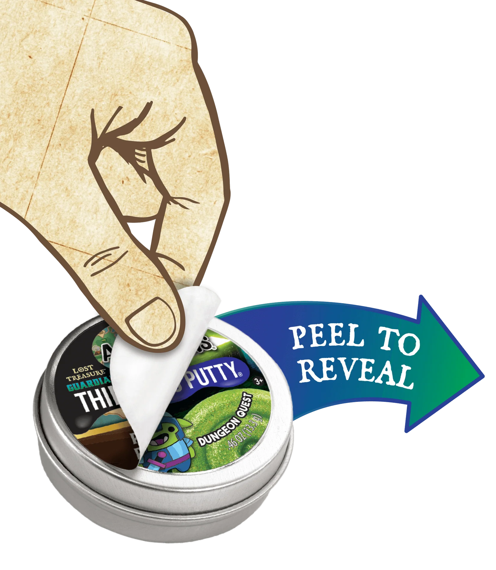 Crazy Aaron's Thinking Putty - Mini Lost Treasure Guardians Tins