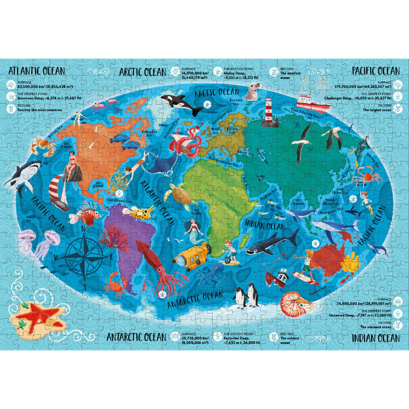 The Ultimate Atlas and Puzzle Set - The Sea (500 pcs)