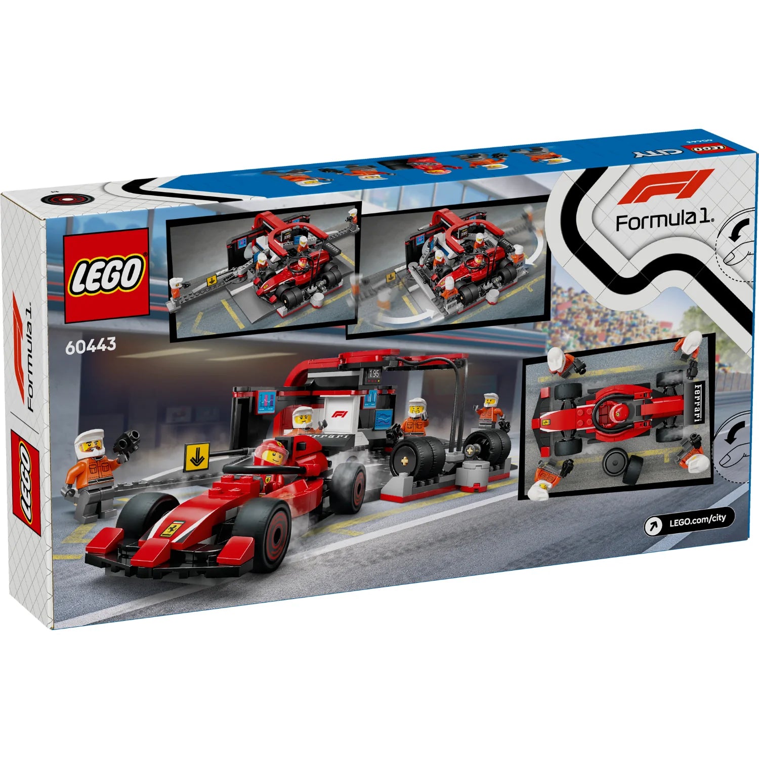 City - F1® Pit Stop & Pit Crew with Ferrari Car (60443)