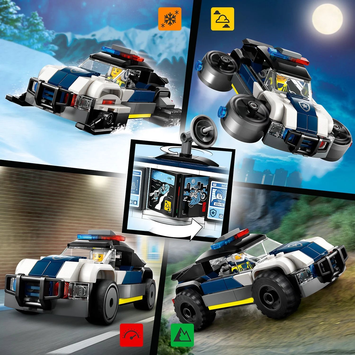 City - Custom Police Car Garage (60457)
