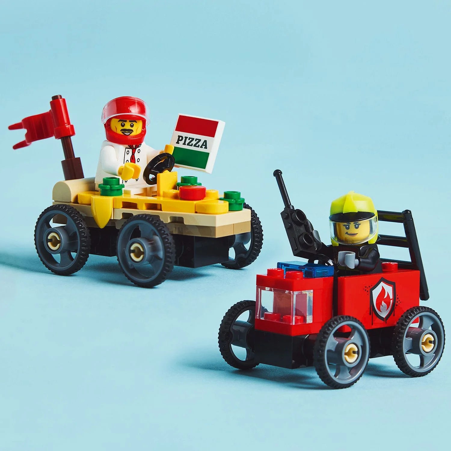 City - Pizza vs. Fire Truck Race Car Pack (60458)