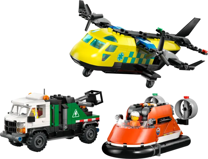 City - Airplane, Service Truck & Hovercraft Remix (60505)