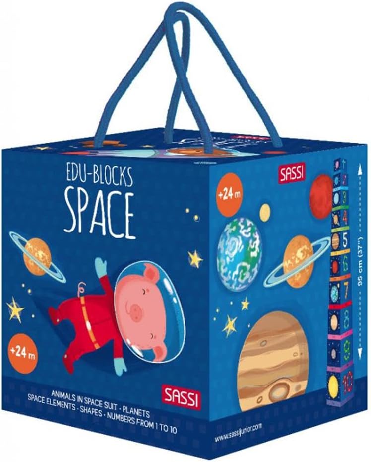 Edu-Blocks - Space Stacking Blocks & Book Set