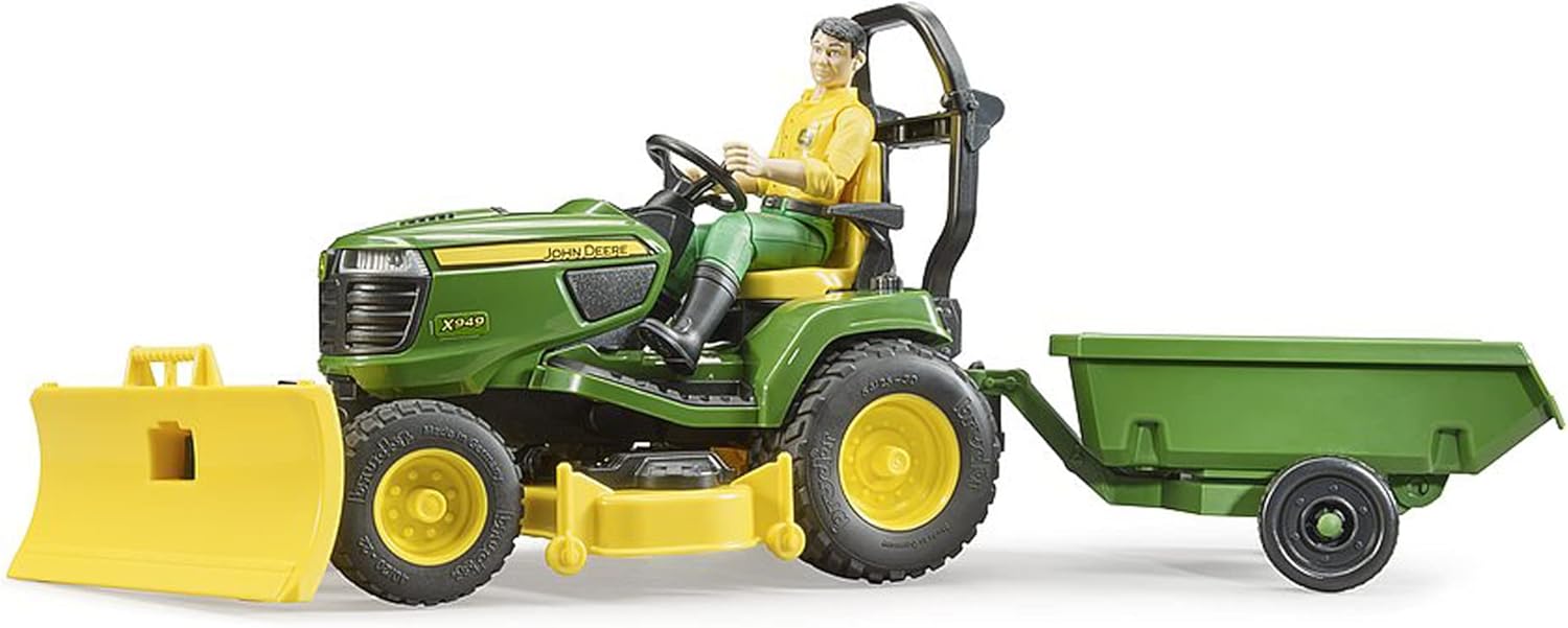 John Deere Lawn Tractor with Trailer & Gardener (02104)