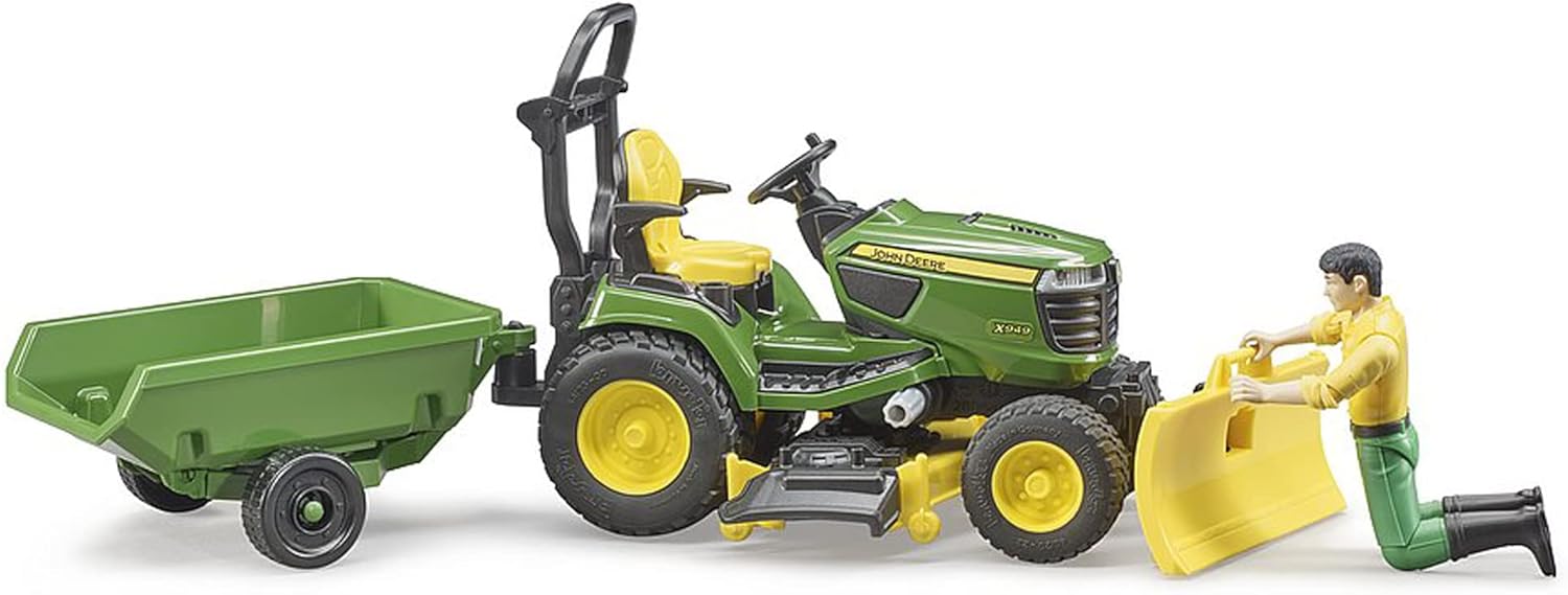 John Deere Lawn Tractor with Trailer & Gardener (02104)