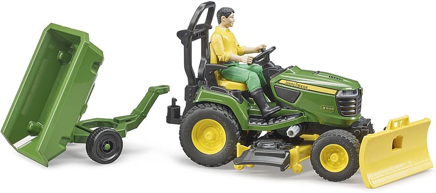 John Deere Lawn Tractor with Trailer & Gardener (02104)