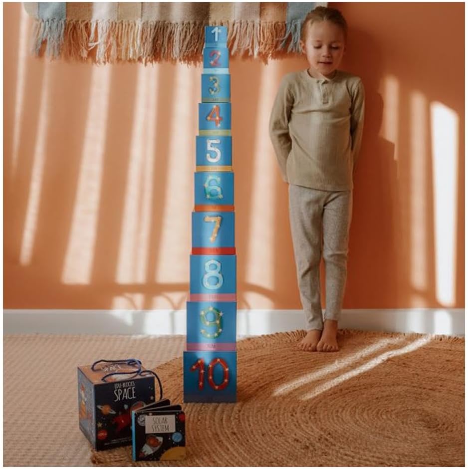 Edu-Blocks - Space Stacking Blocks & Book Set
