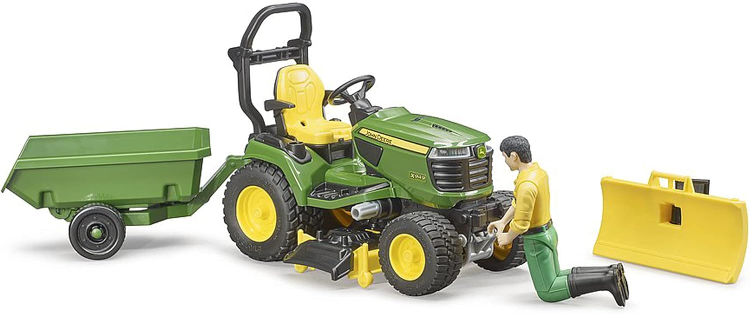John Deere Lawn Tractor with Trailer & Gardener (02104)