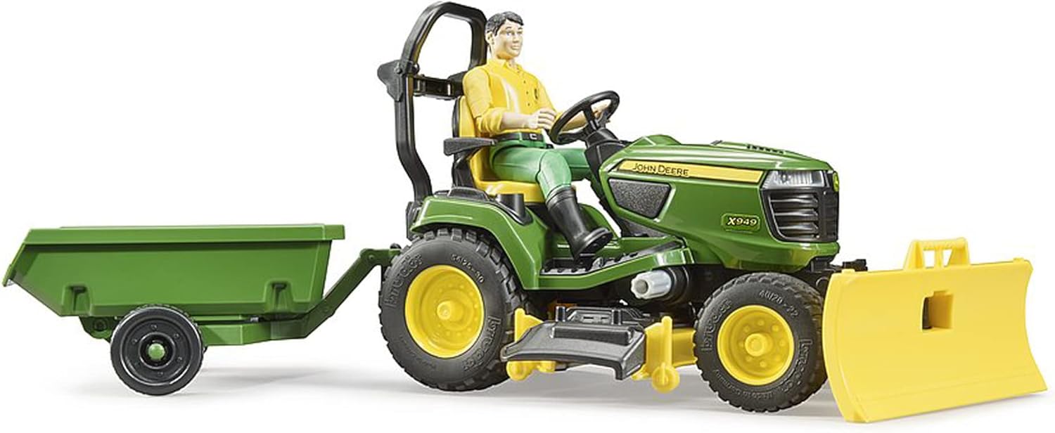 John Deere Lawn Tractor with Trailer & Gardener (02104)