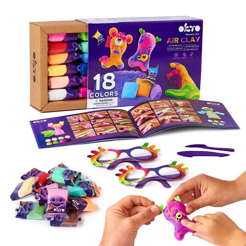 Sensory Art - 18 Colours Air Clay Creativity Set