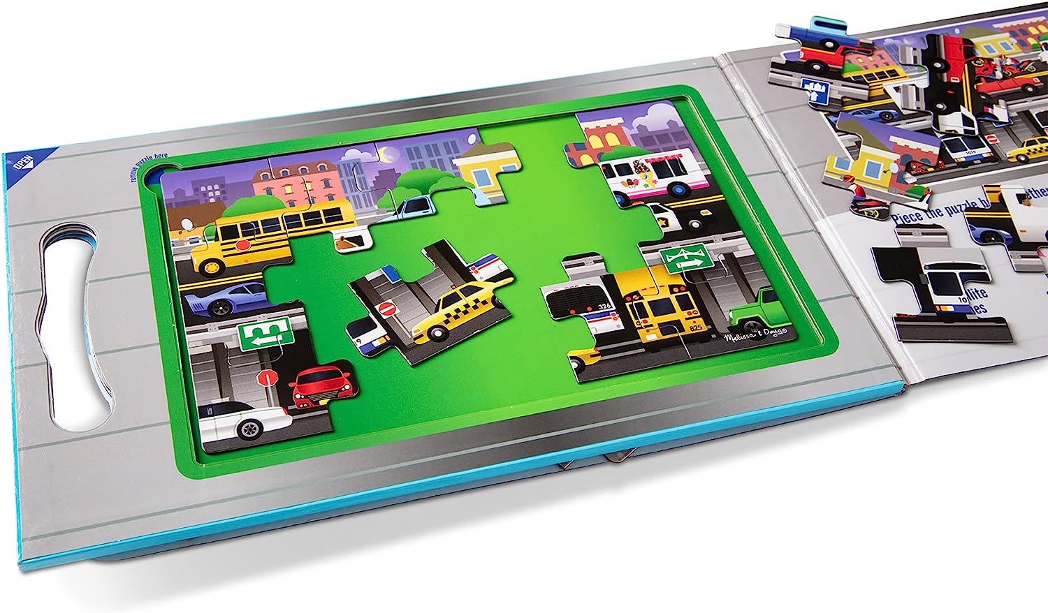 Magnetic Take-Along Jigsaw Puzzle - Vehicles