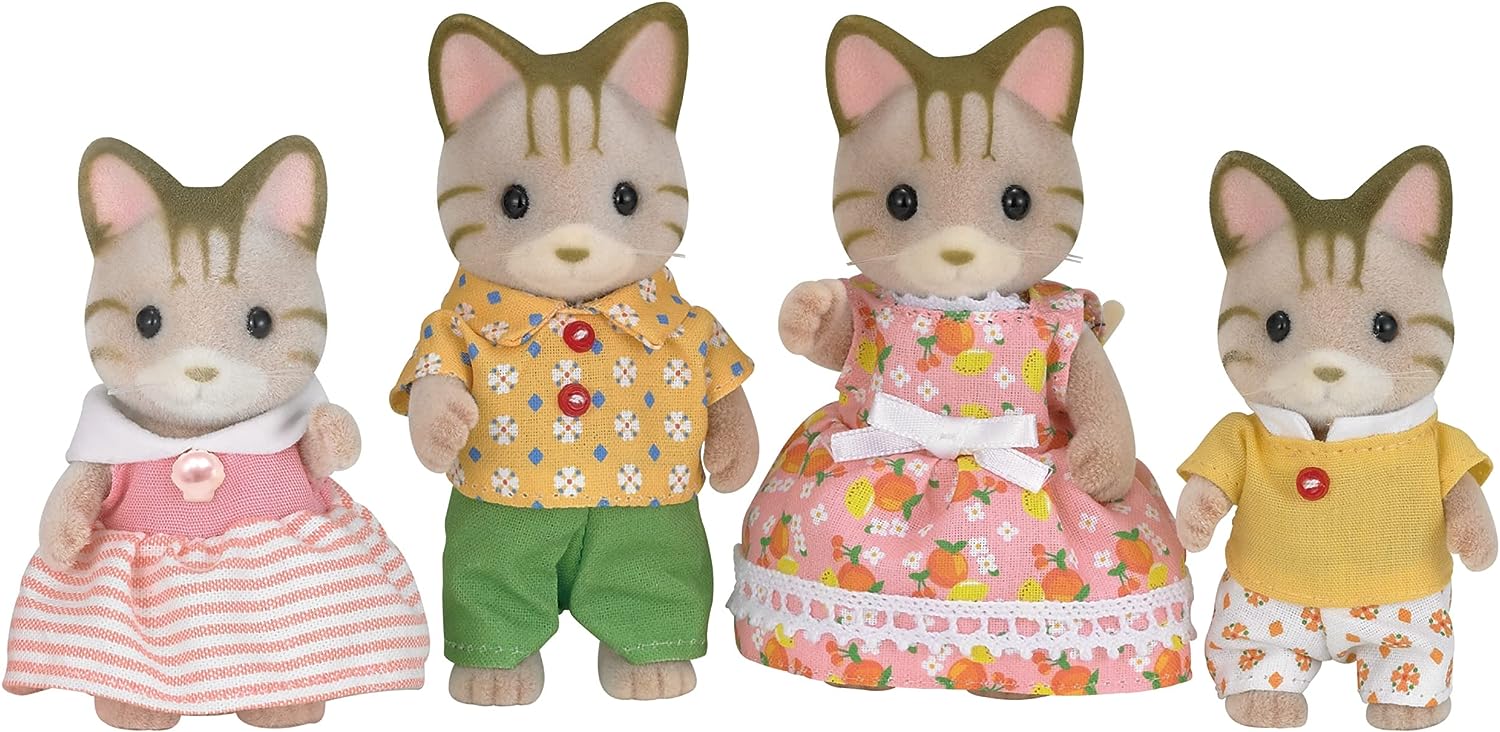 Sylvanian Families - Striped Cat Family - Toot Toot Toys