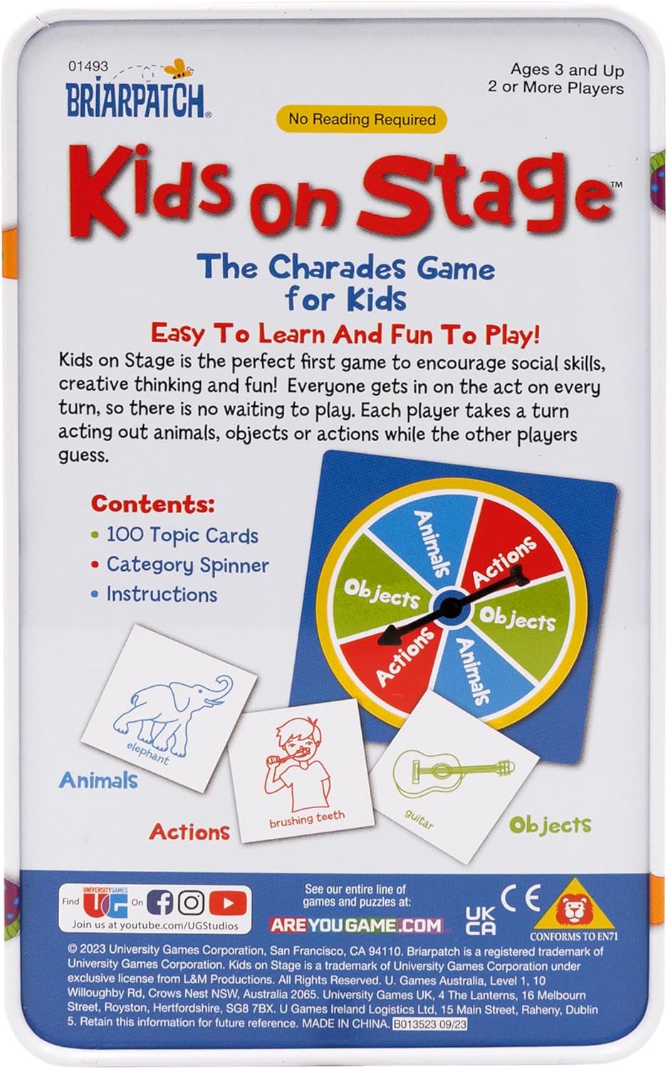 Kids On Stage - The Charades Games for Kids - Tin - Toot Toot Toys