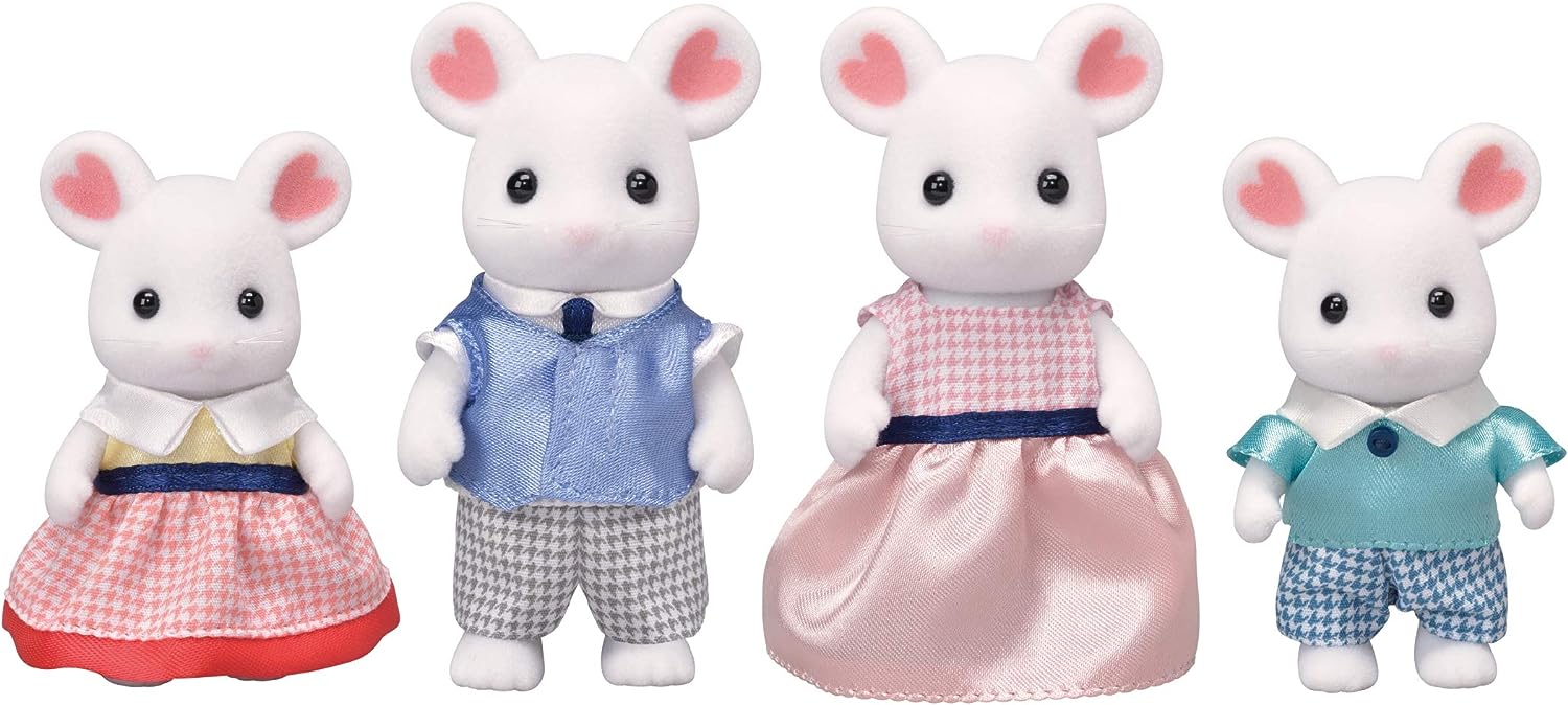 Sylvanian Families - Marshmallow Mouse Family - Toot Toot Toys