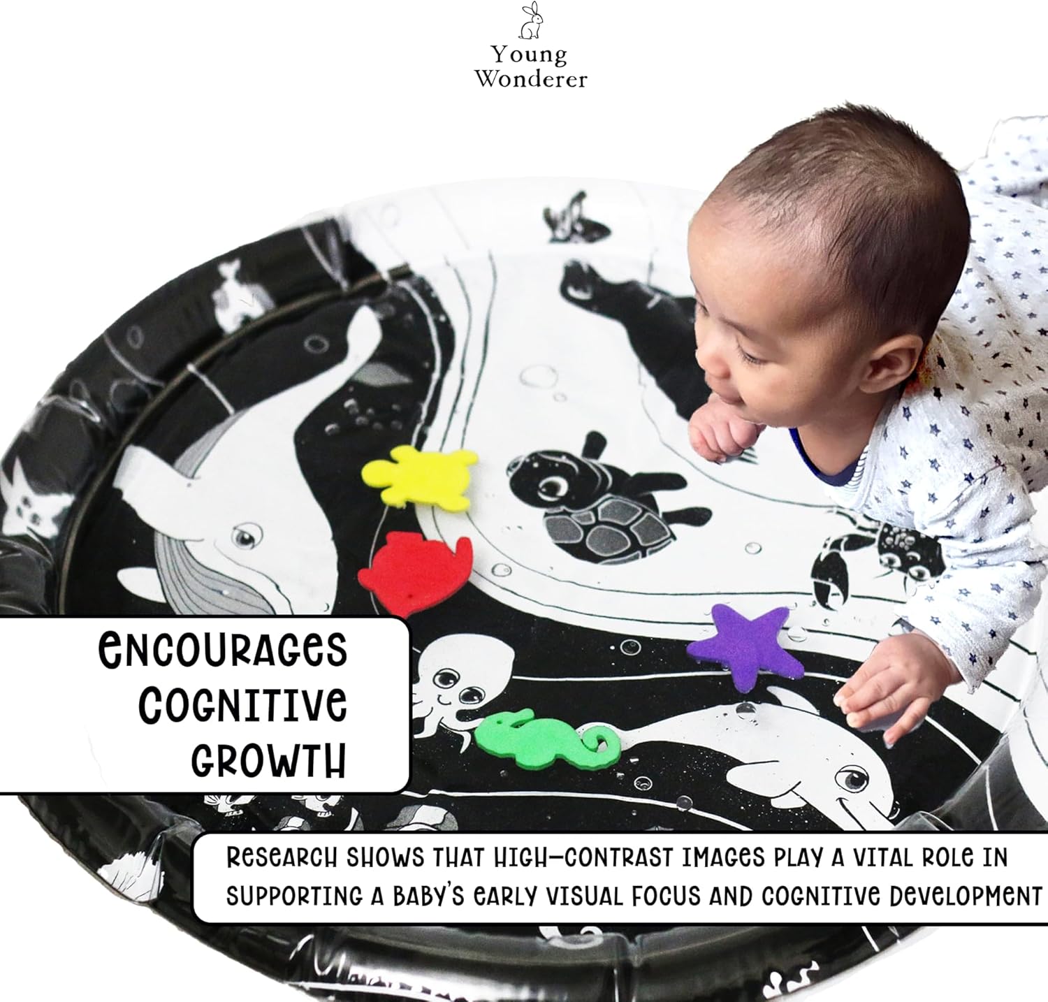 High Contrast Sensory Water Mat - Under The Sea