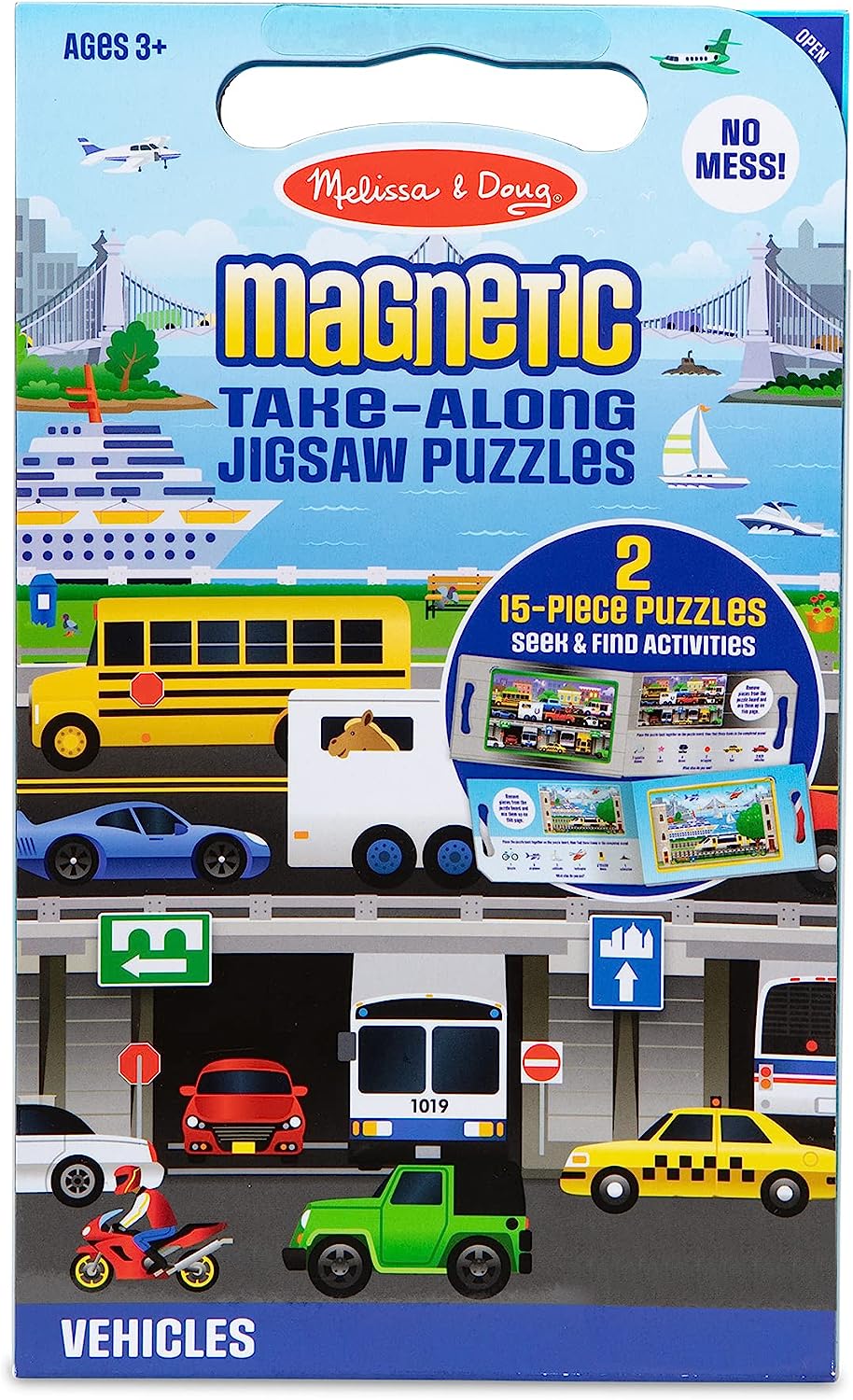 Magnetic Take-Along Jigsaw Puzzle - Vehicles