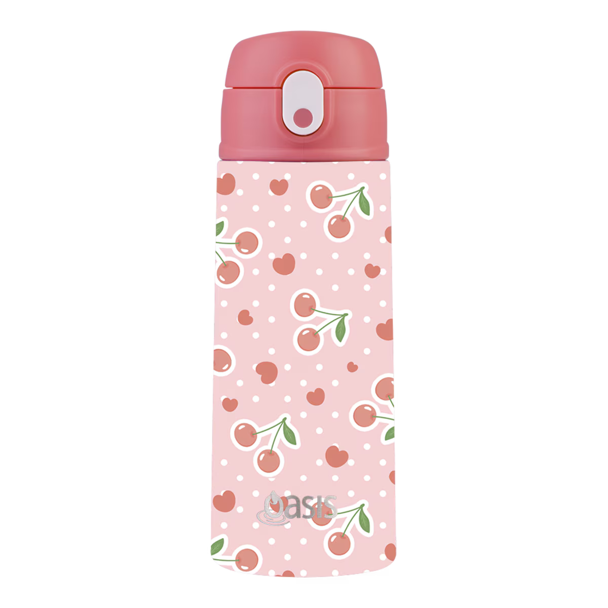 Stainless Steel Double Wall Insulated Drink Bottle 550ml - Cherry Crush