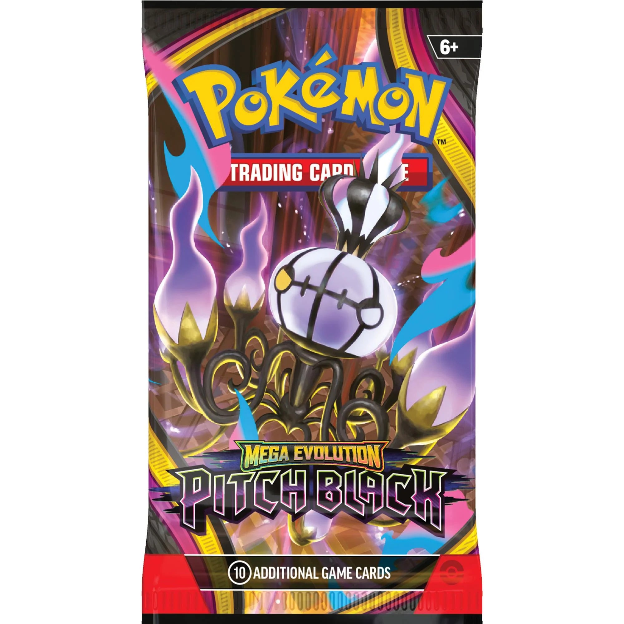 JULY 17 RELEASE Pokémon TCG: Mega Evolution - Pitch Black Booster Pack (*Max 5 packs per customer) - Toot Toot Toys
