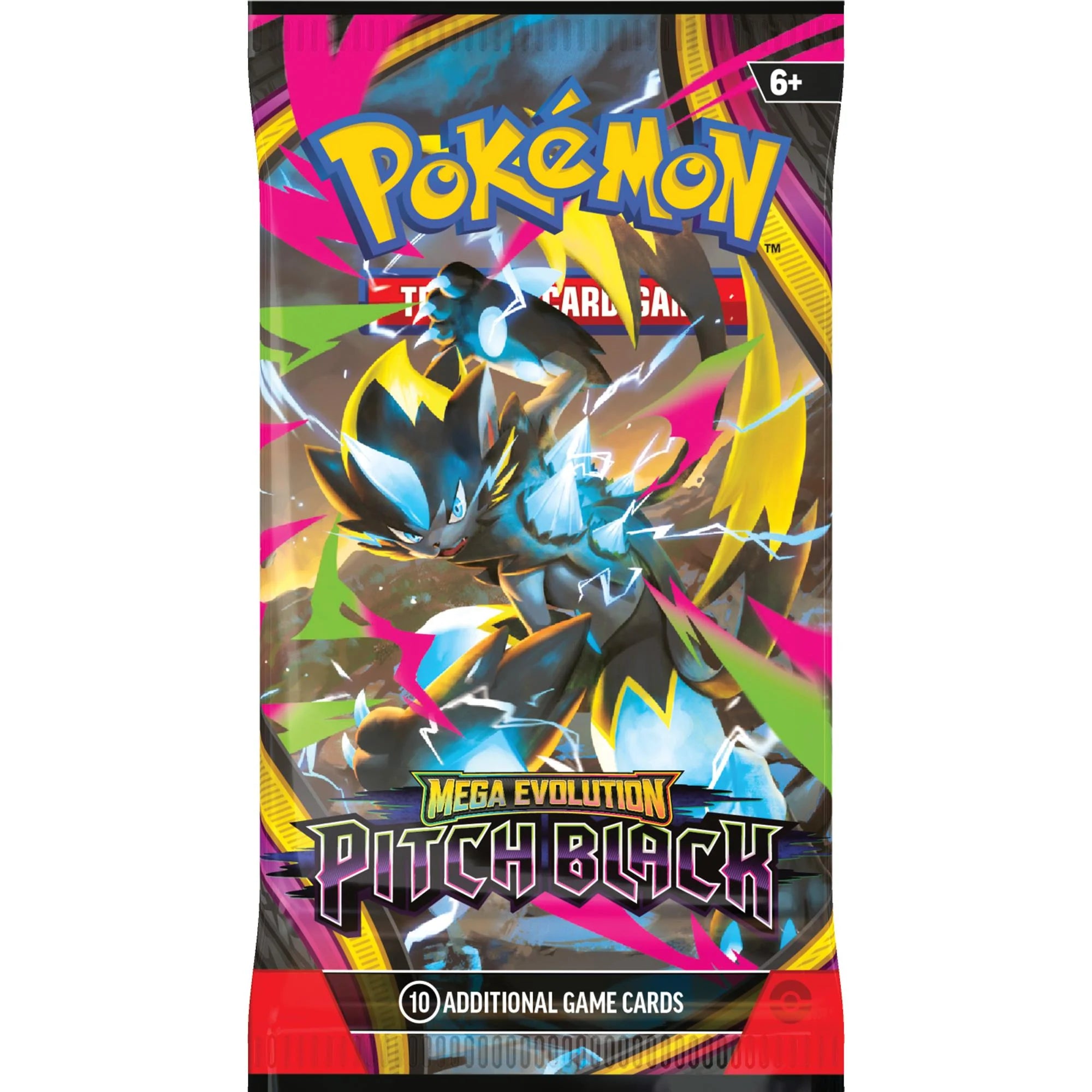 JULY 17 RELEASE Pokémon TCG: Mega Evolution - Pitch Black Booster Pack (*Max 5 packs per customer) - Toot Toot Toys