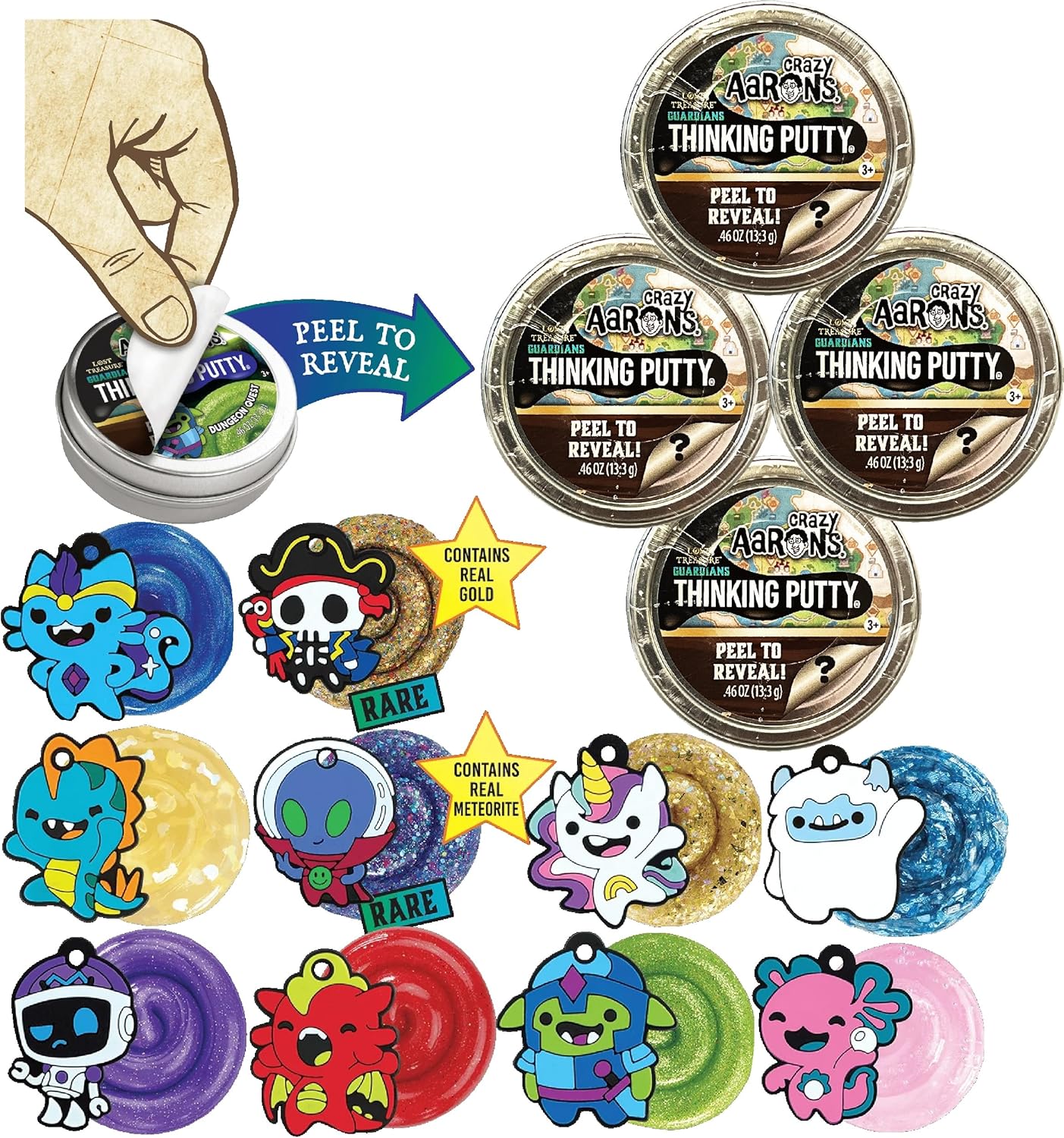 Crazy Aaron's Thinking Putty - Mini Lost Treasure Guardians Tins