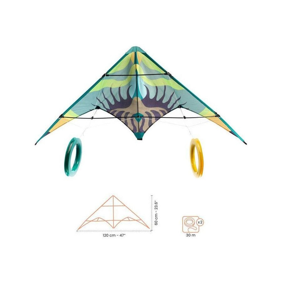 Green Wave Stunt Kite