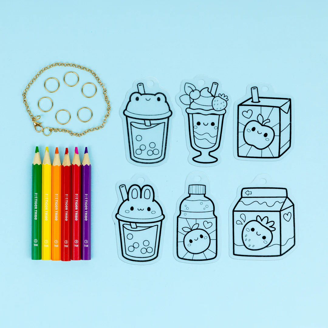 Shrinkorama Charm Bracelet - Kawaii Drinks