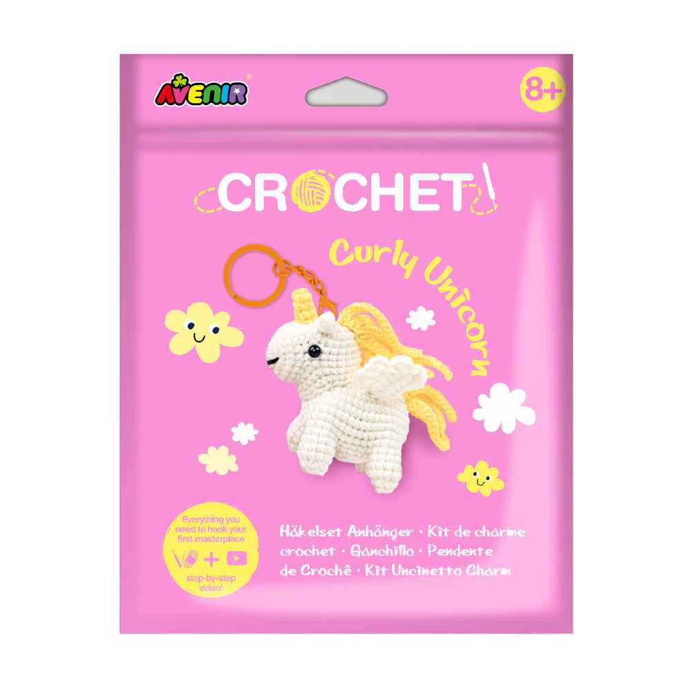 Crochet Keychain - Curly Unicorn - Toot Toot Toys