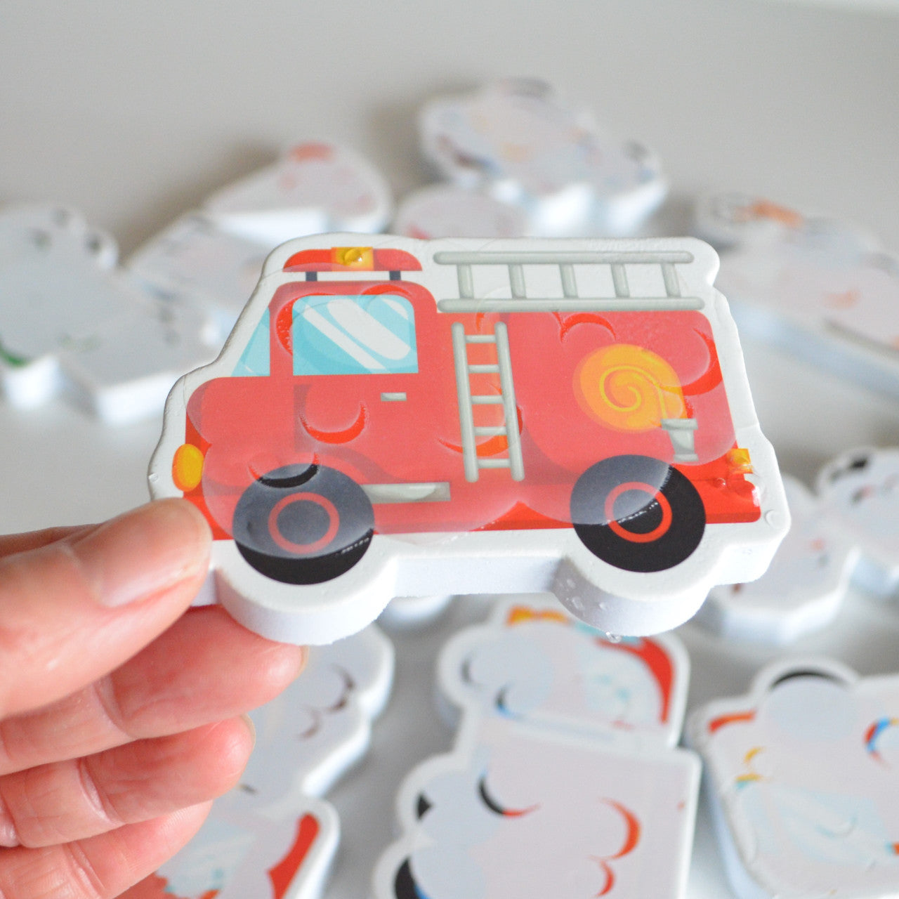 Colour Changing Bath Stickers - Muddy Trucks