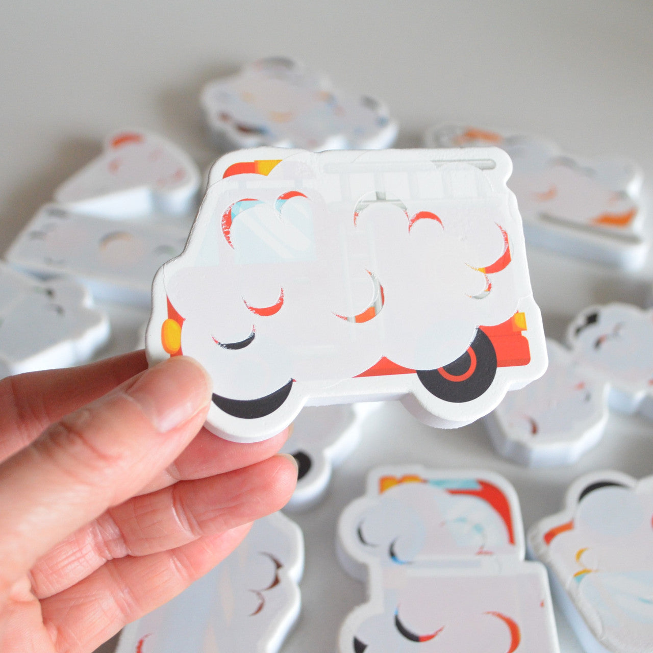 Colour Changing Bath Stickers - Muddy Trucks