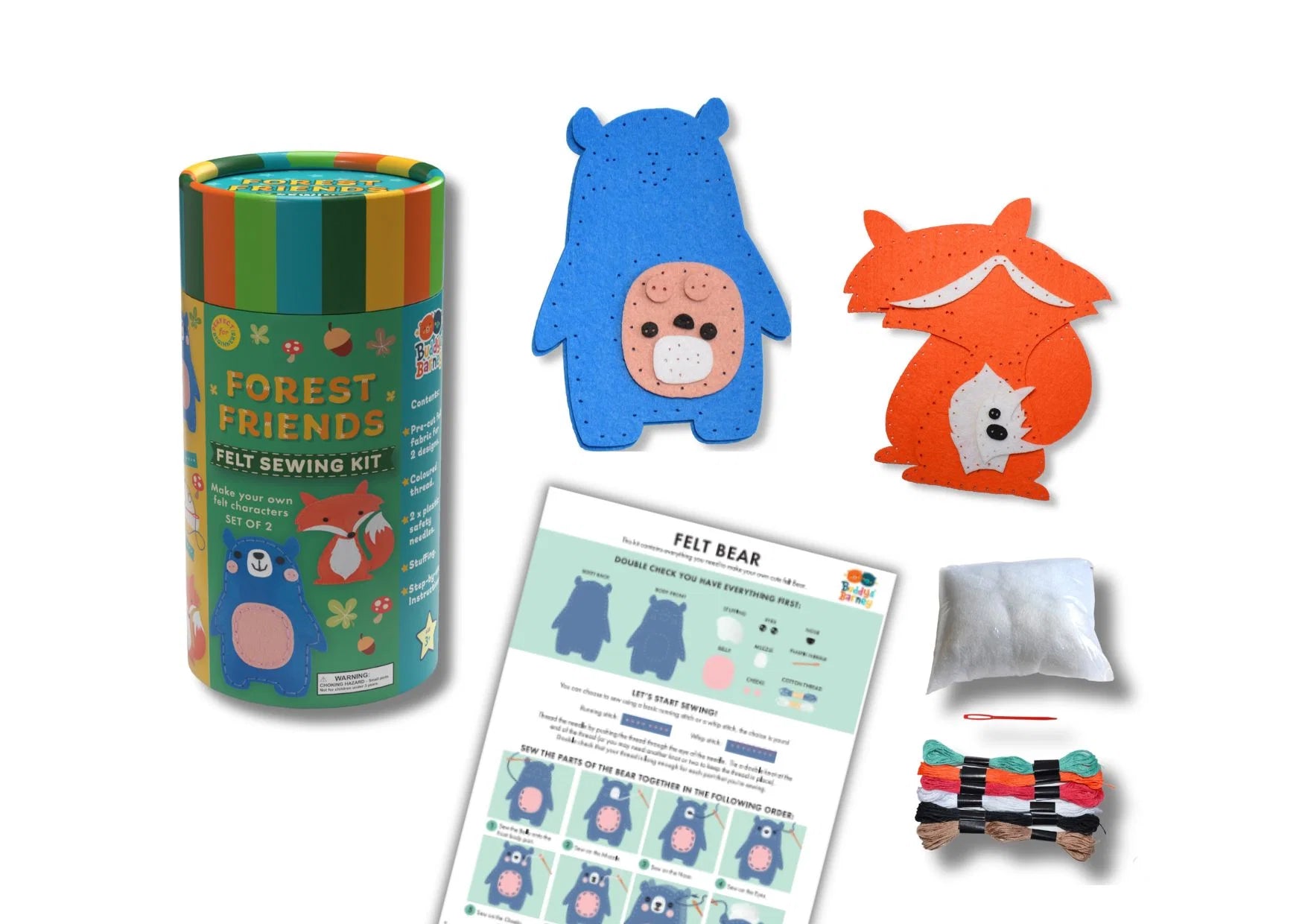 Felt Sewing Kit - Forest Friends