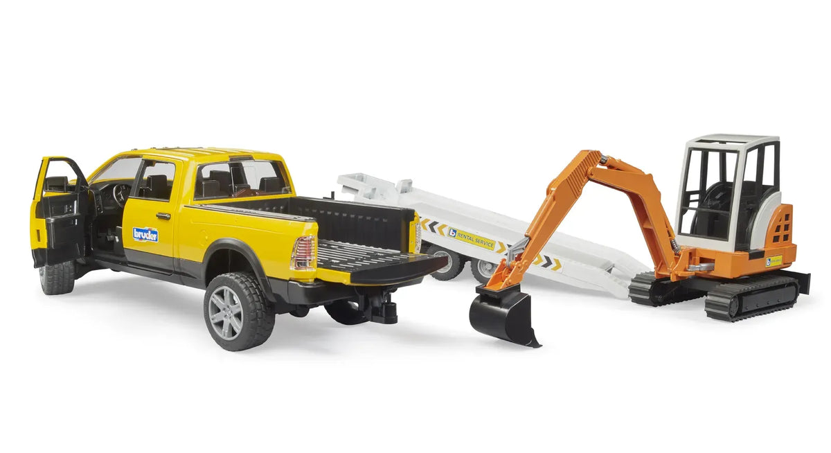 RAM 2500 Power Wagon Rental Service with Trailer & Mini Excavator