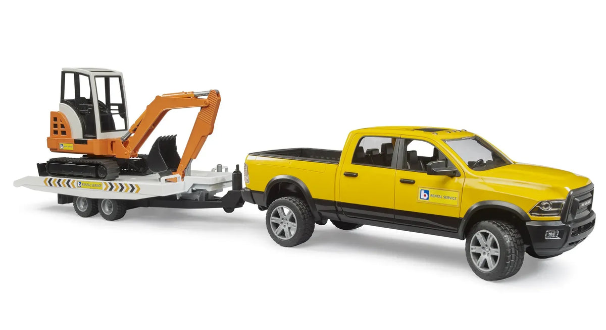 RAM 2500 Power Wagon Rental Service with Trailer & Mini Excavator