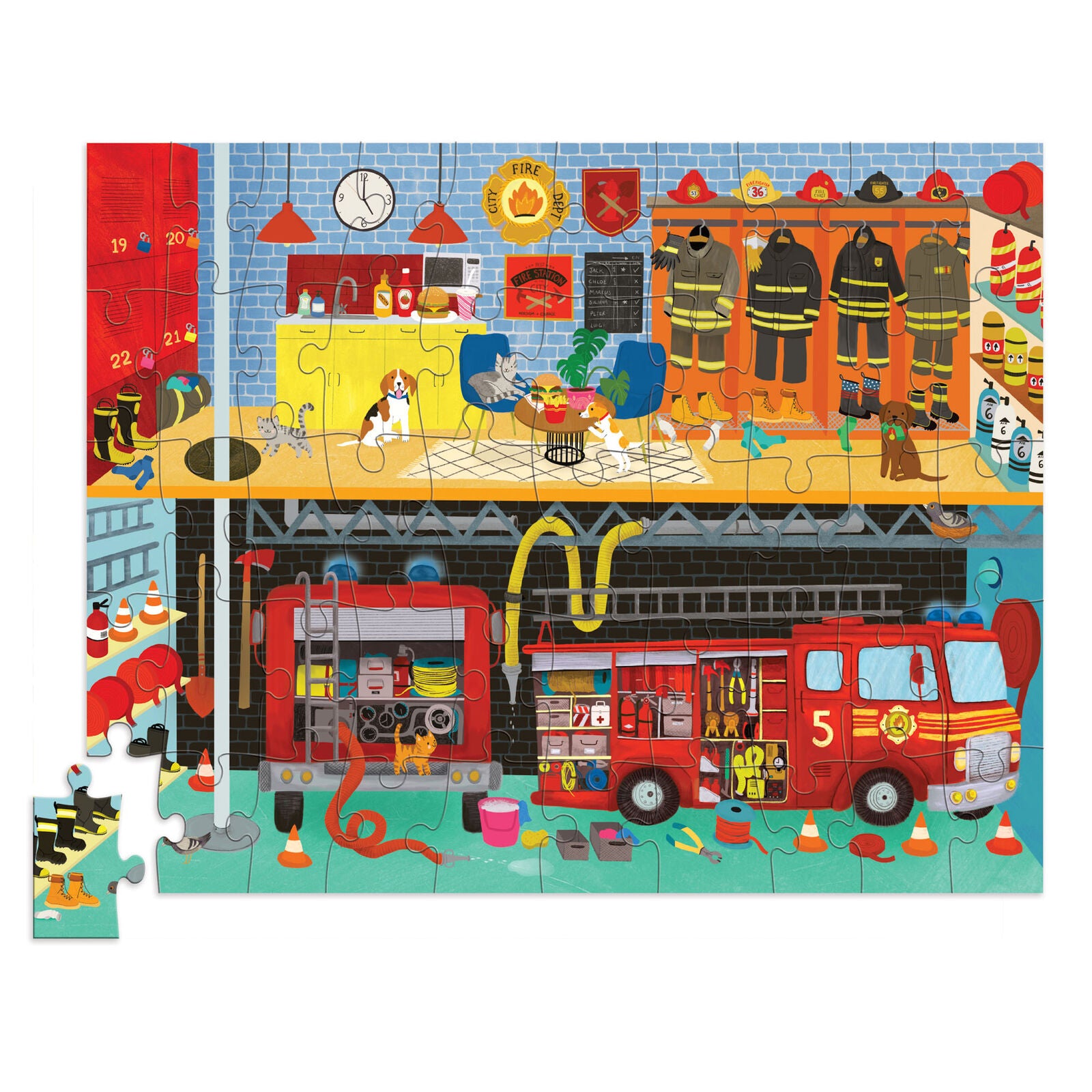 Flat House Puzzle 50 pc - Fire House