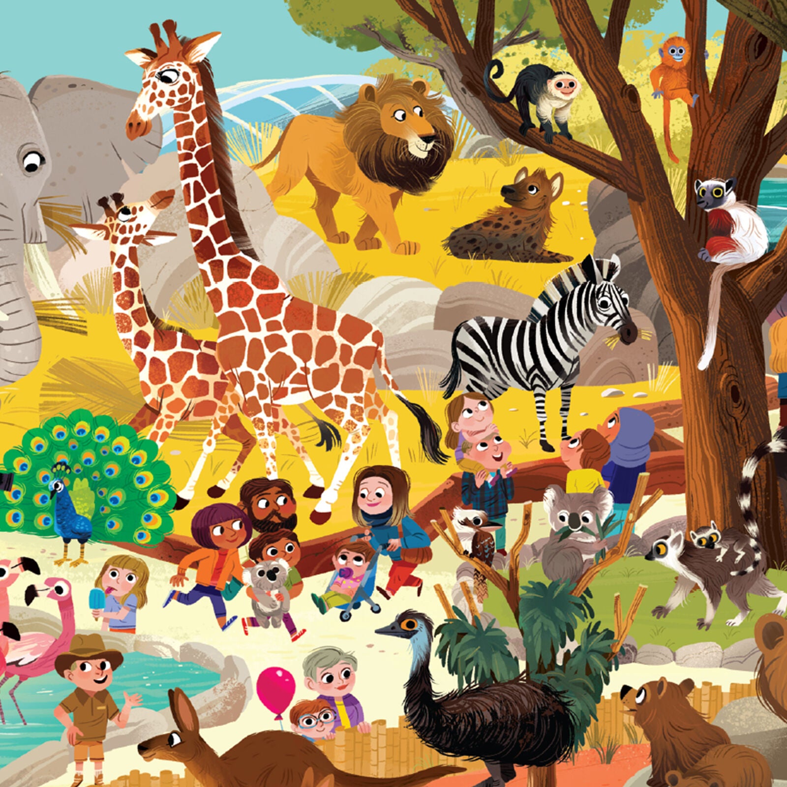 Day at the Museum Puzzle 60 pc - Zoo
