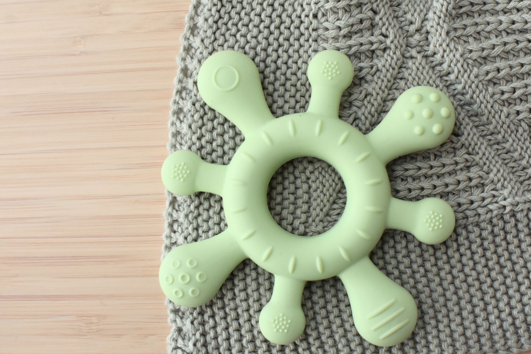 Sensory Silicone Teether - Green Splash