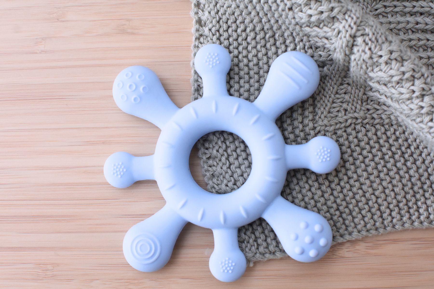 Sensory Silicone Teether - Blue Splash